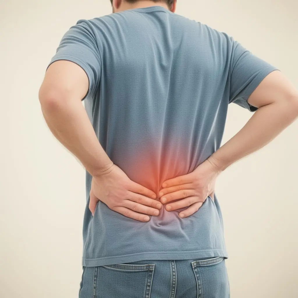 Paciente con dolor de espalda baja siendo evaluado por un quiropráctico