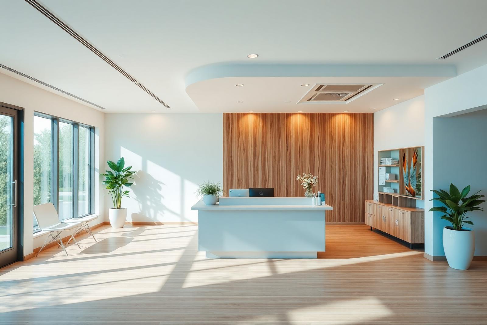 Front desk and reception area at Pacific Spine & Rehab