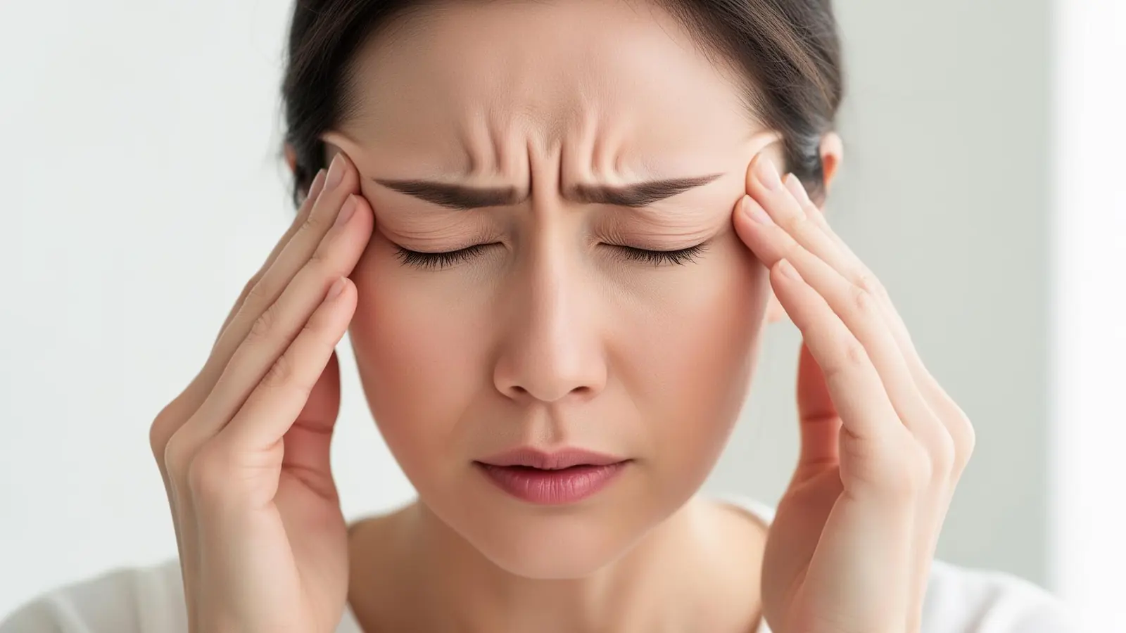 Persona con dolor de cabeza