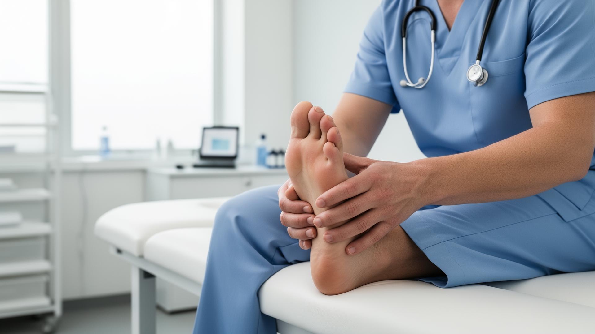 Foot with plantar fasciitis pain