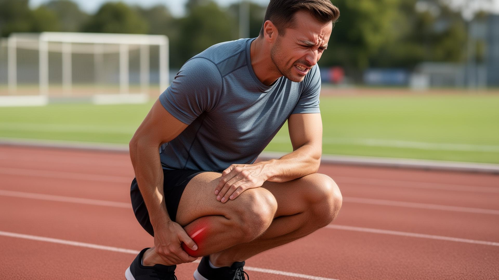 Athlete with sports injury